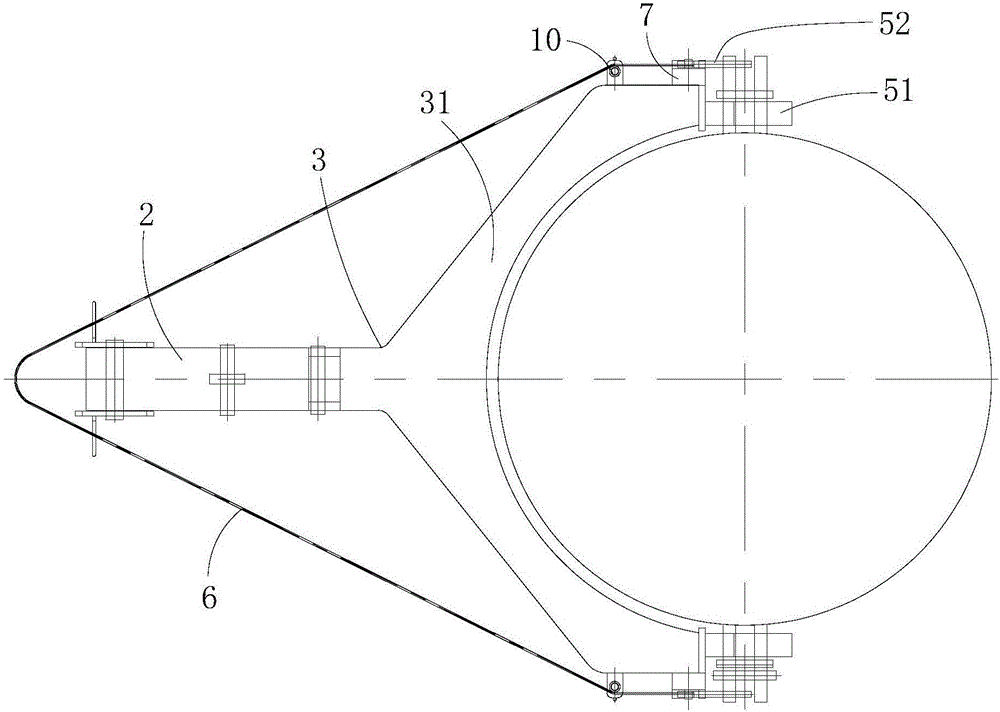 Steel ladle cover lifting device and continuous casting equipment