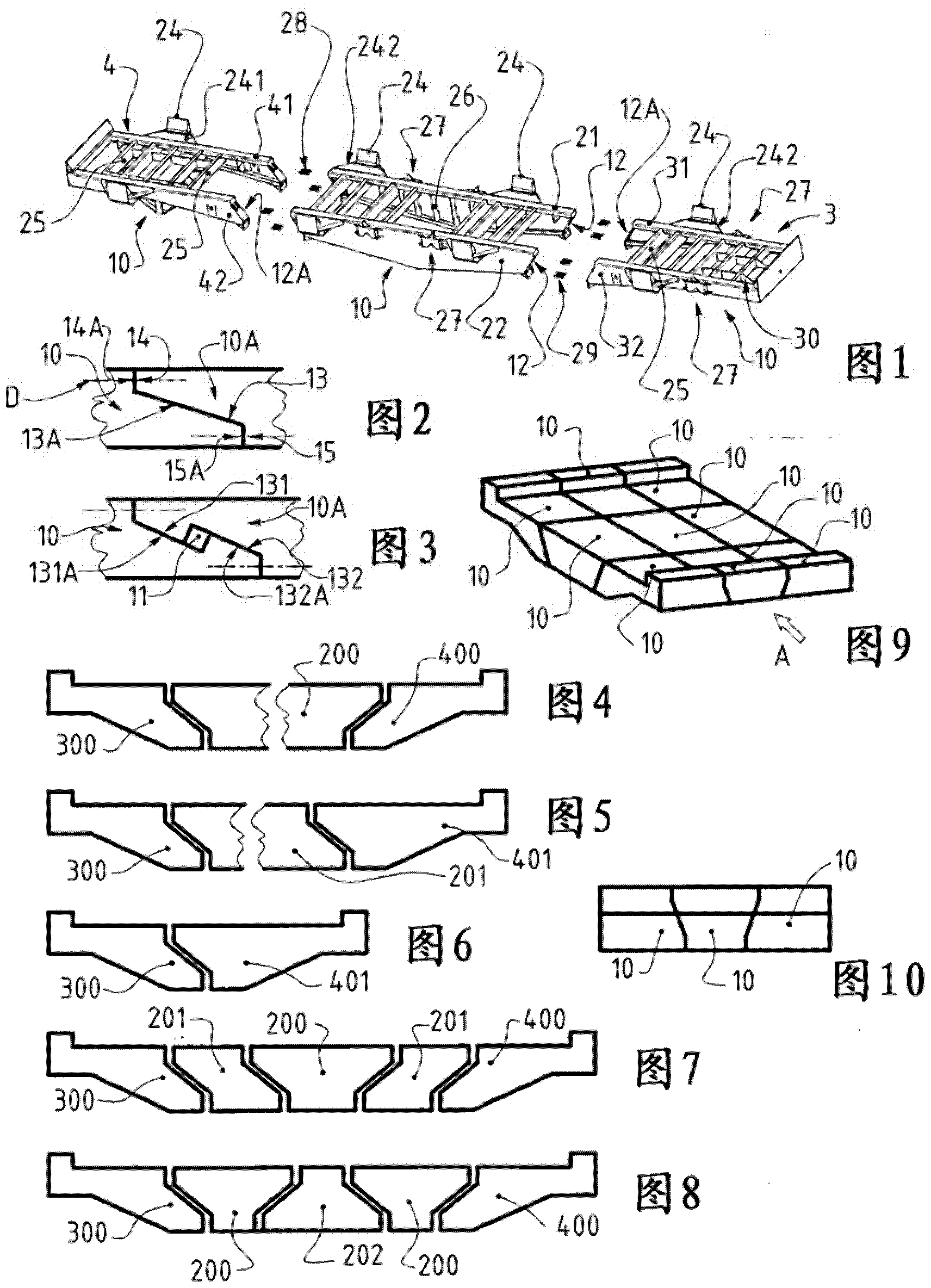 Module for the modular frame of a heavy load transport vehicle