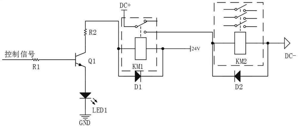 A self-protection DC contactor drive circuit
