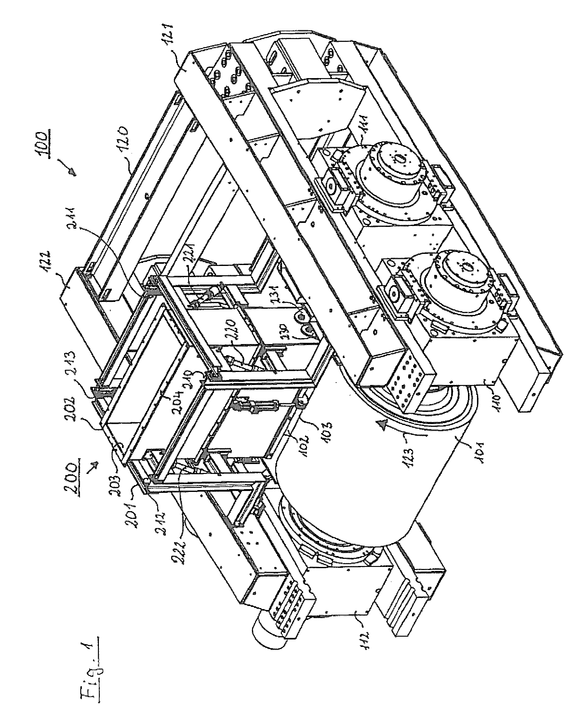 Feed device with two rotary valves which are variable independently of each other