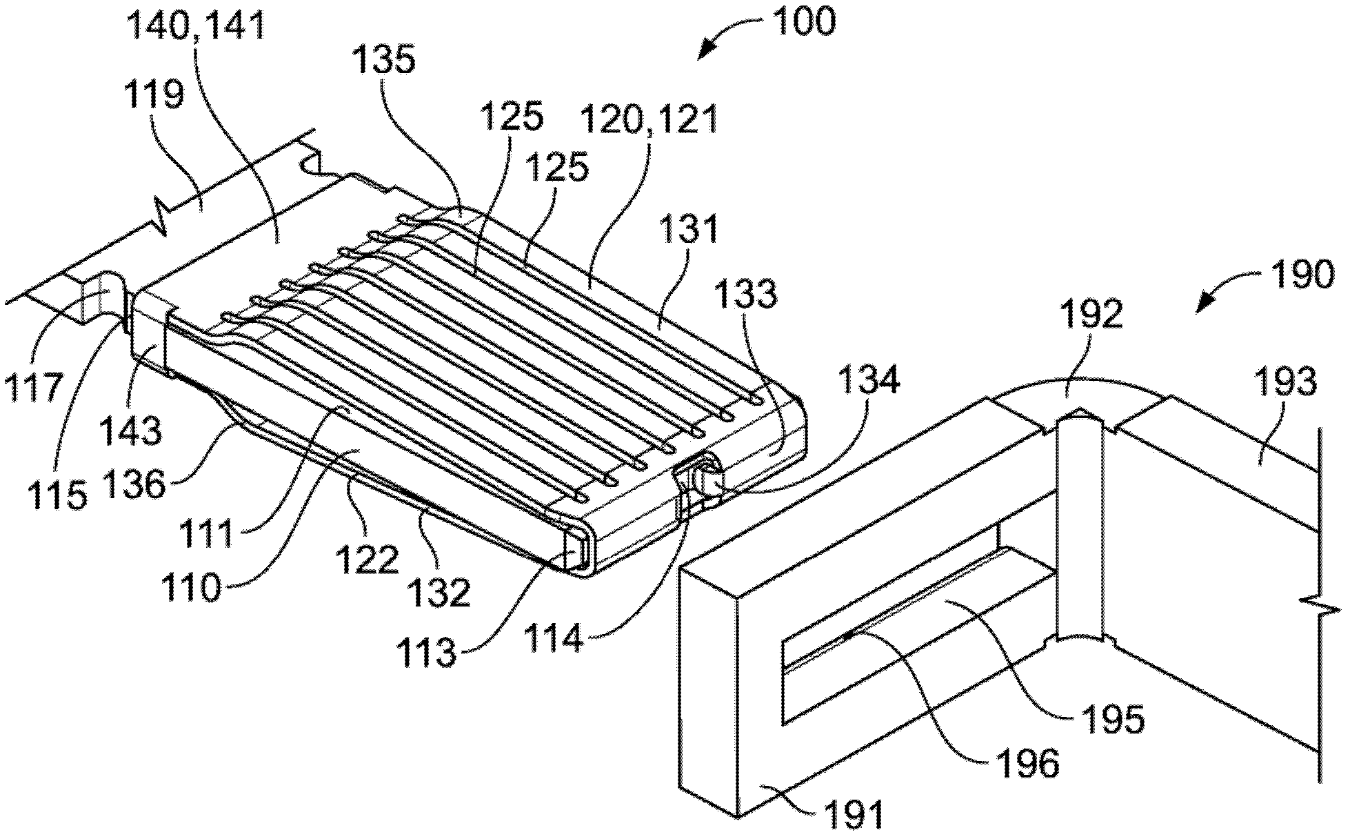 Contact element and system comprising contact element and corresponding elements