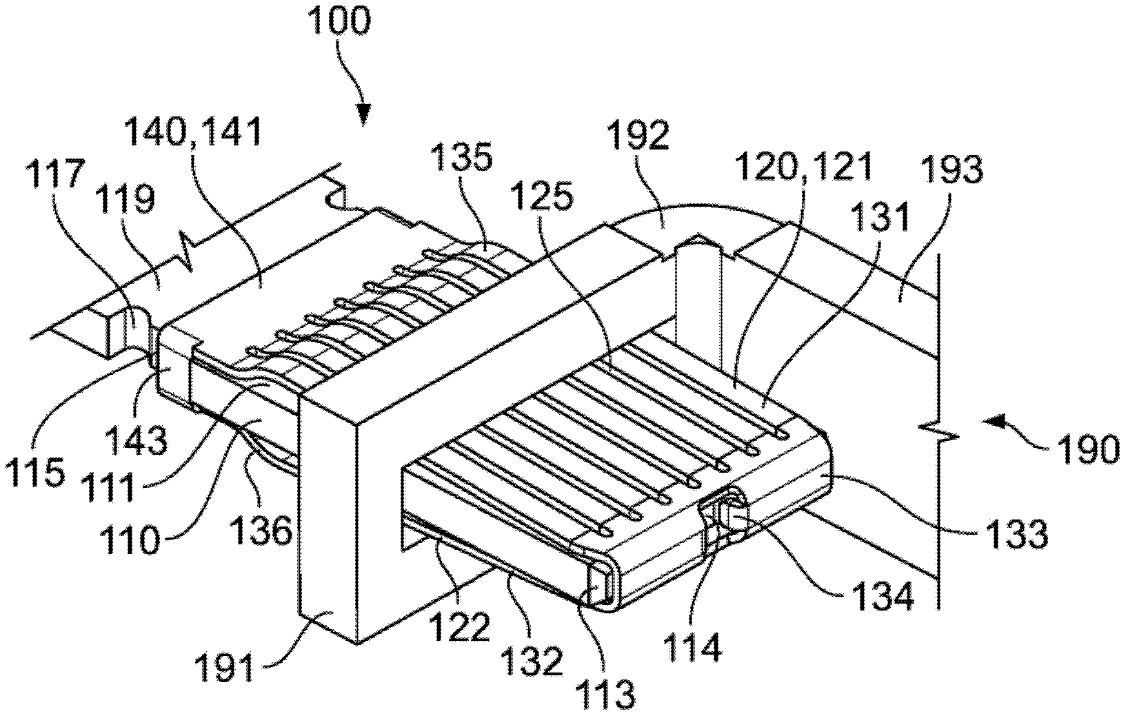 Contact element and system comprising contact element and corresponding elements