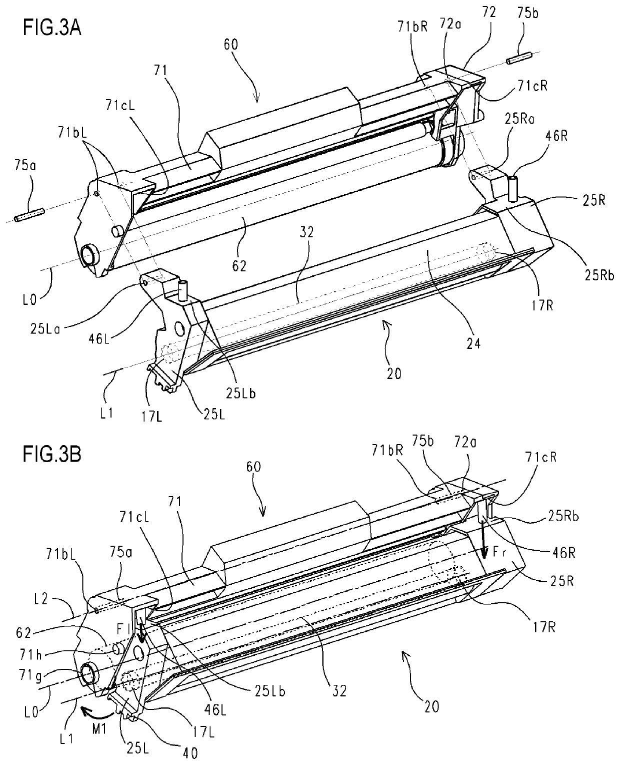 Separation holding member, cartridge unit, and packaging body