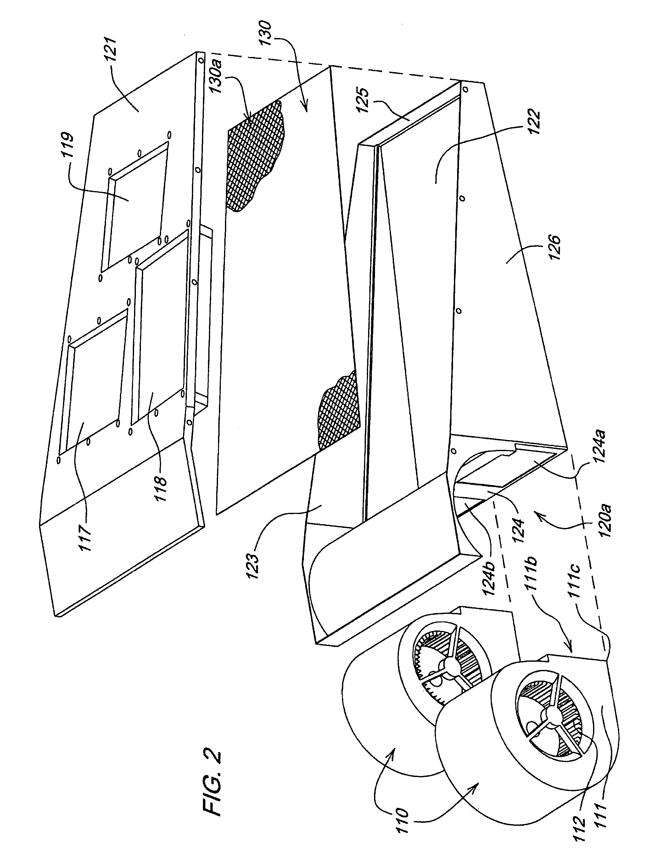 Cooling system with active debris separation