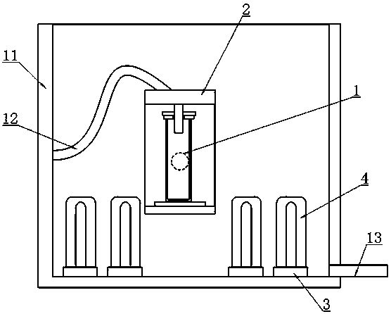 Efficient cleaning and drying device for chemical experimental apparatus