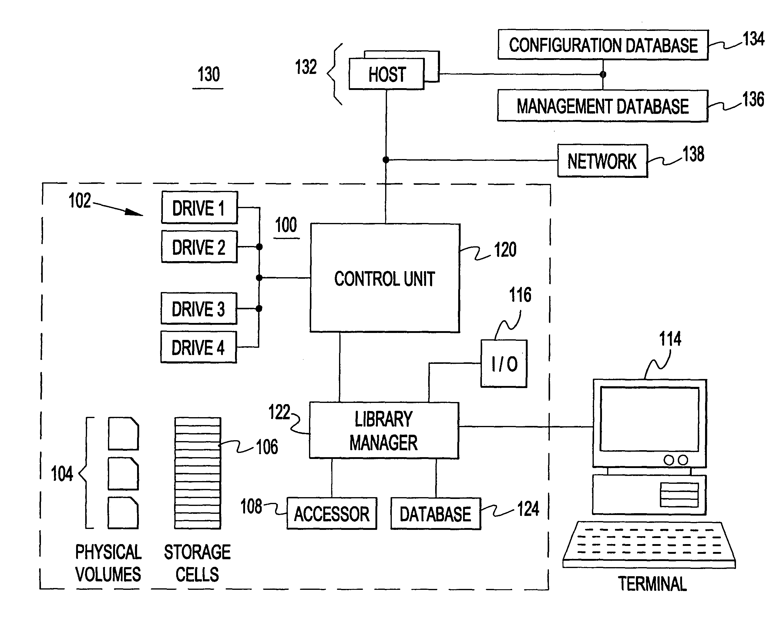 Method for testing media in a library without inserting media into the library database