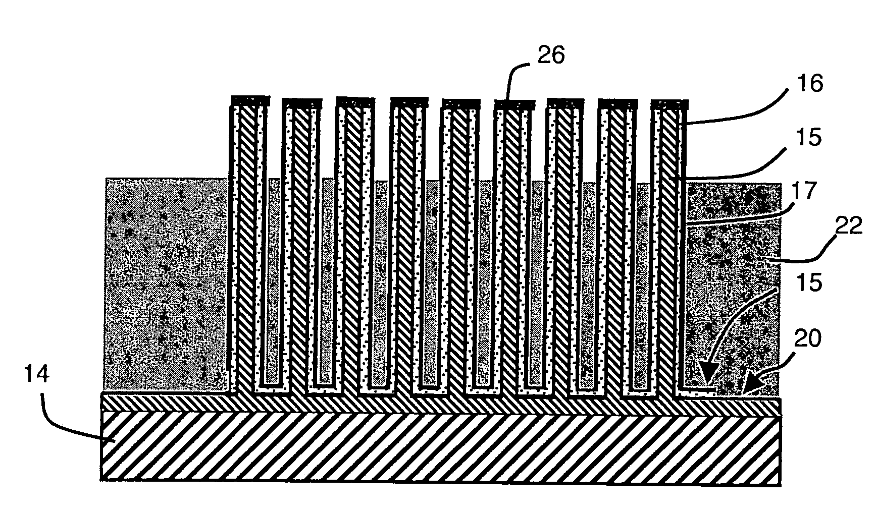 Electronic component with heat transfer by boiling and condensation and method for producing same