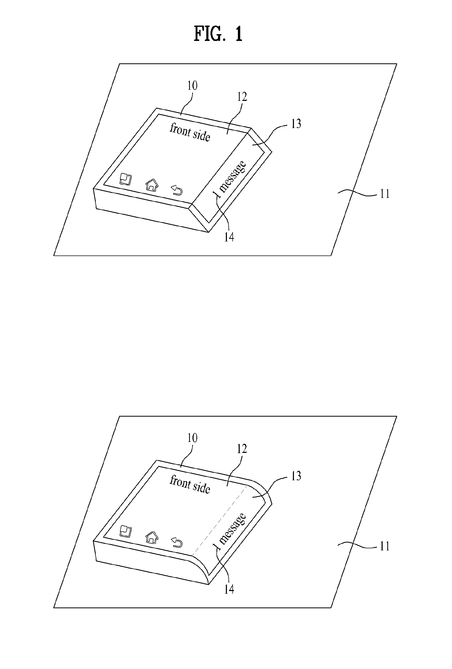 Portable device providing a reflection image and method of controlling the same