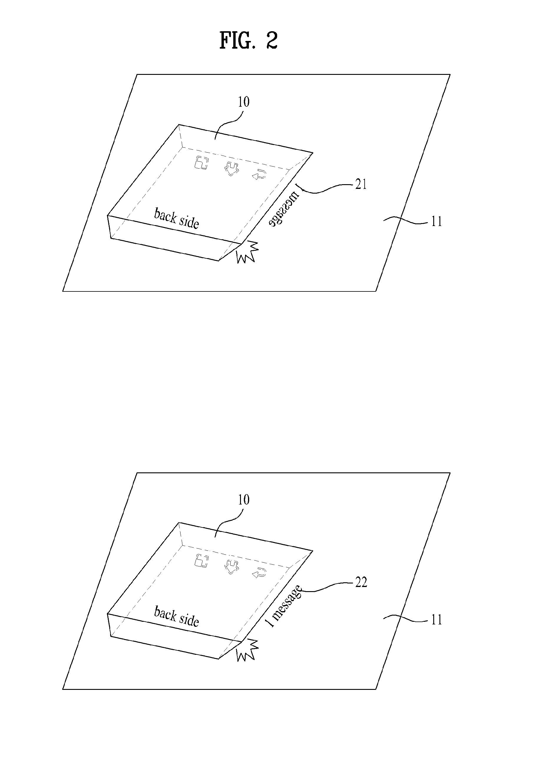 Portable device providing a reflection image and method of controlling the same