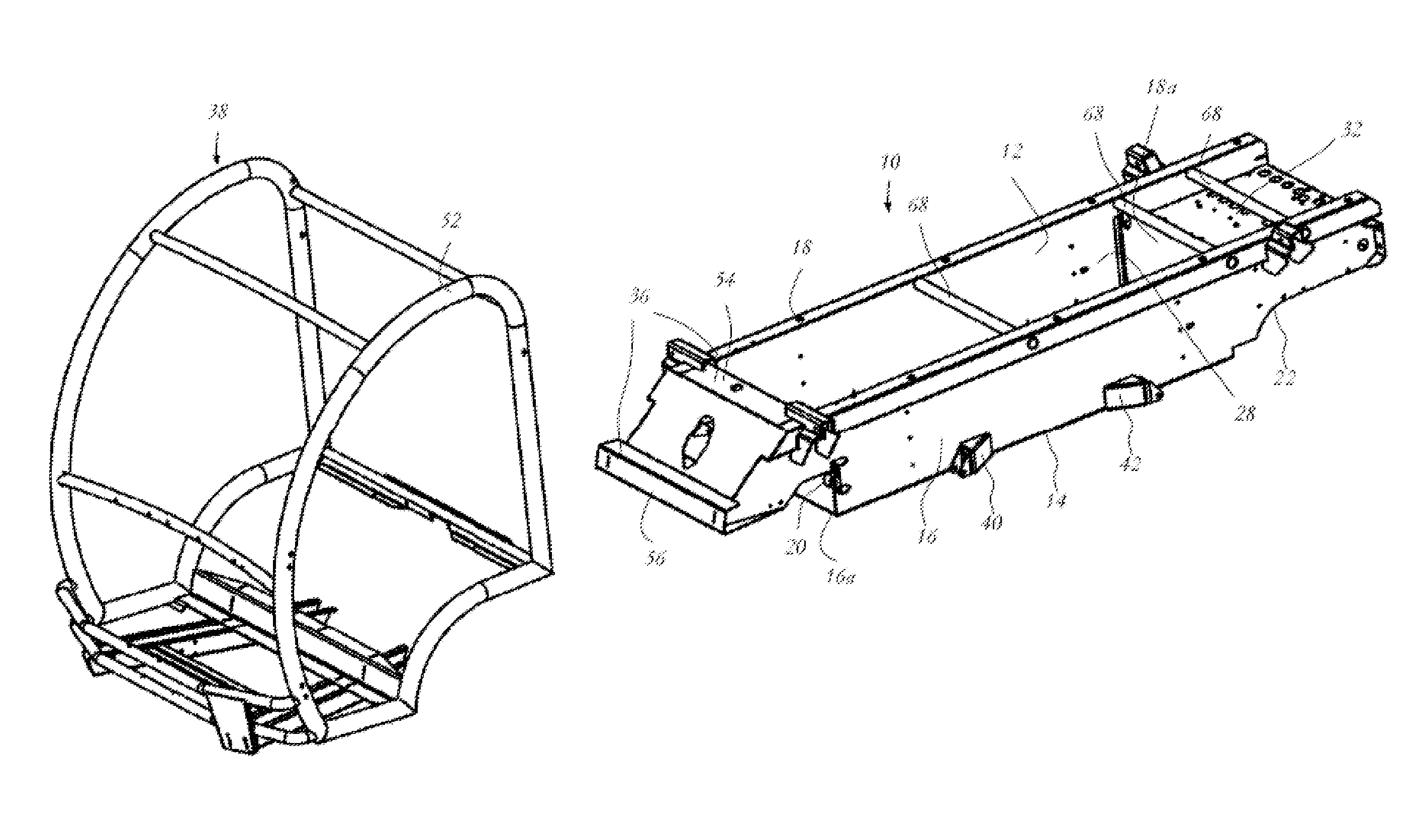 Vehicle monocoque body assembly