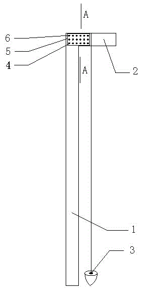 Wall column template verticality detection ruler and manufacturing method thereof