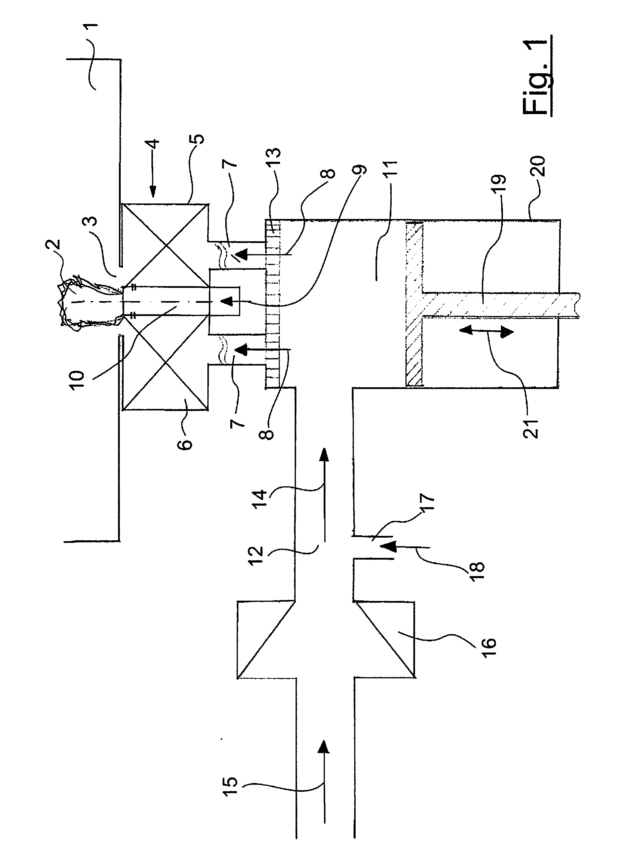 Method and device for setting the oscillation amplitudes of oscillating firing systems for treatment or synthesis of material