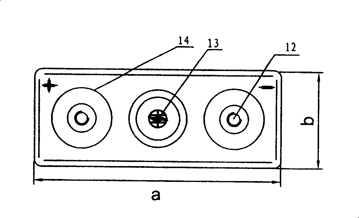 Valve control type lead acid accumulator for metro vehicle