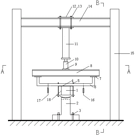 Member pure-torsion experimental device and member pure-torsion experimental method