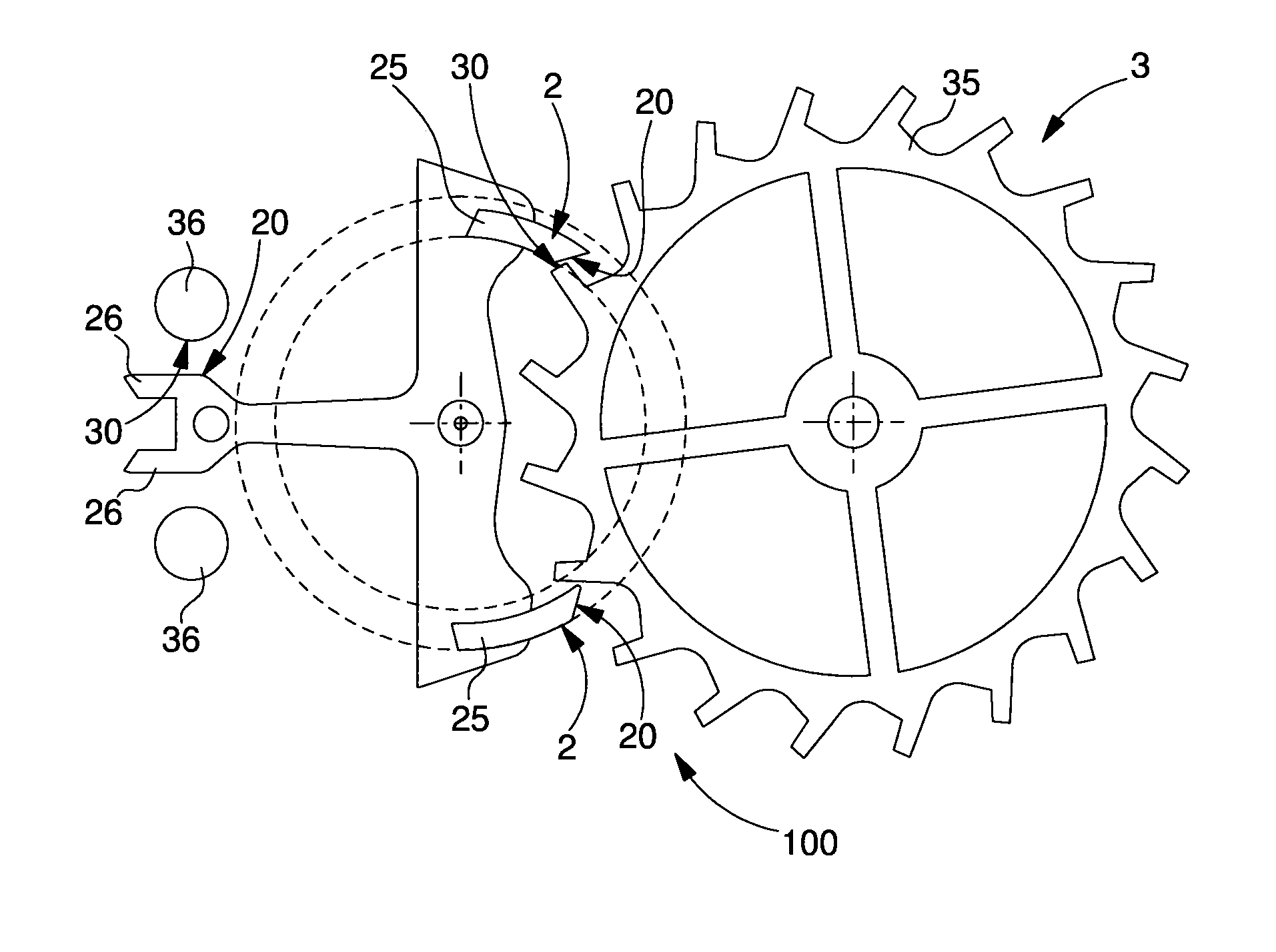 Timepiece escapement mechanism without lubrication