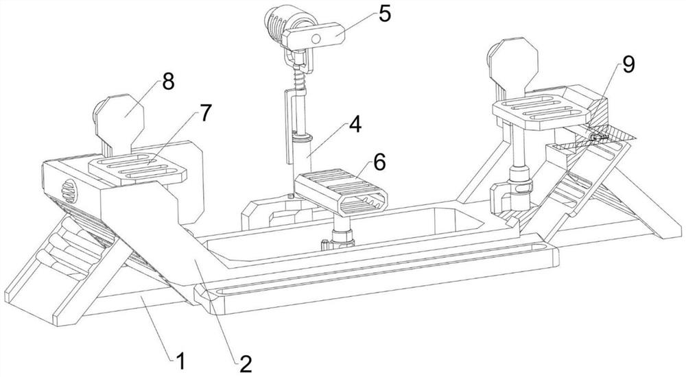 Steel box girder bending performance detection device for road and bridge construction