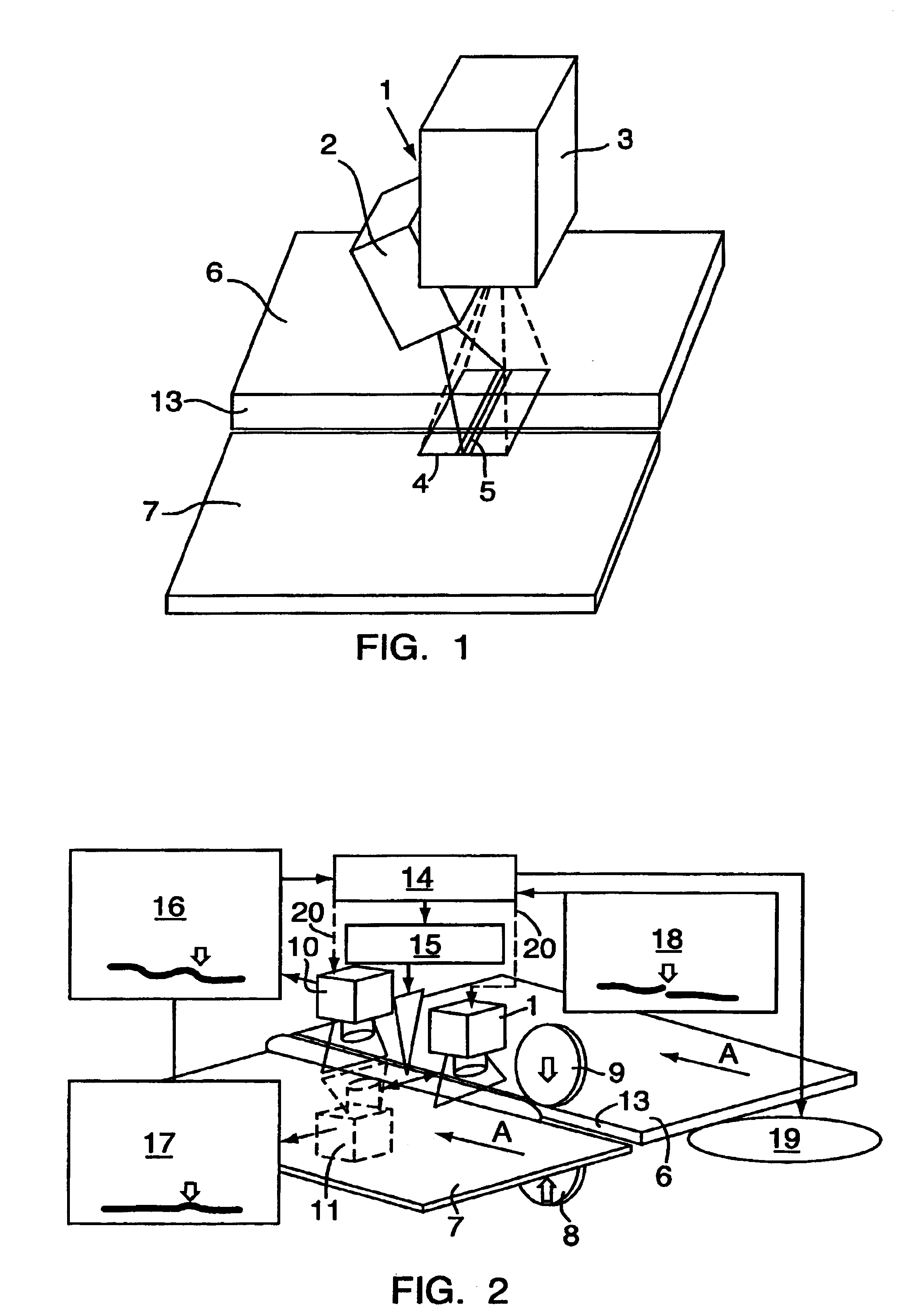 Method and apparatus for following and inspecting an edge or border
