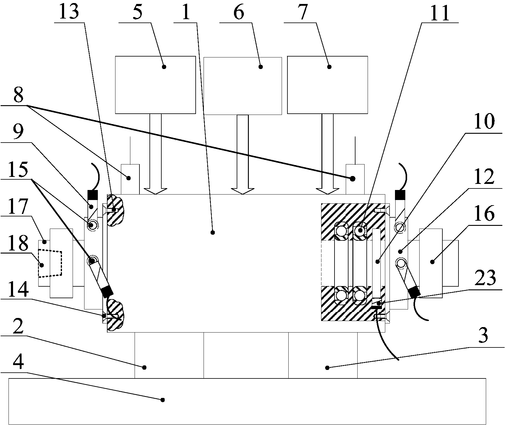 Electric main shaft dynamic balance performance test experimental system