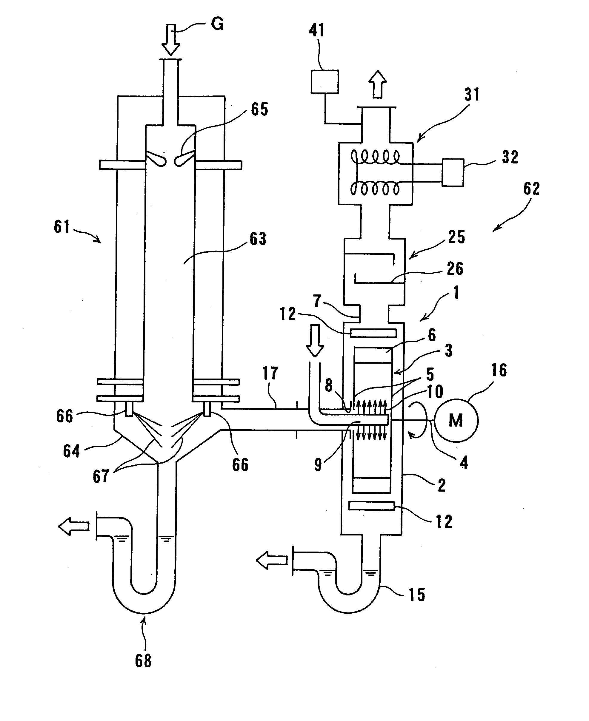 Scrubber and exhaust gas treatment apparatus