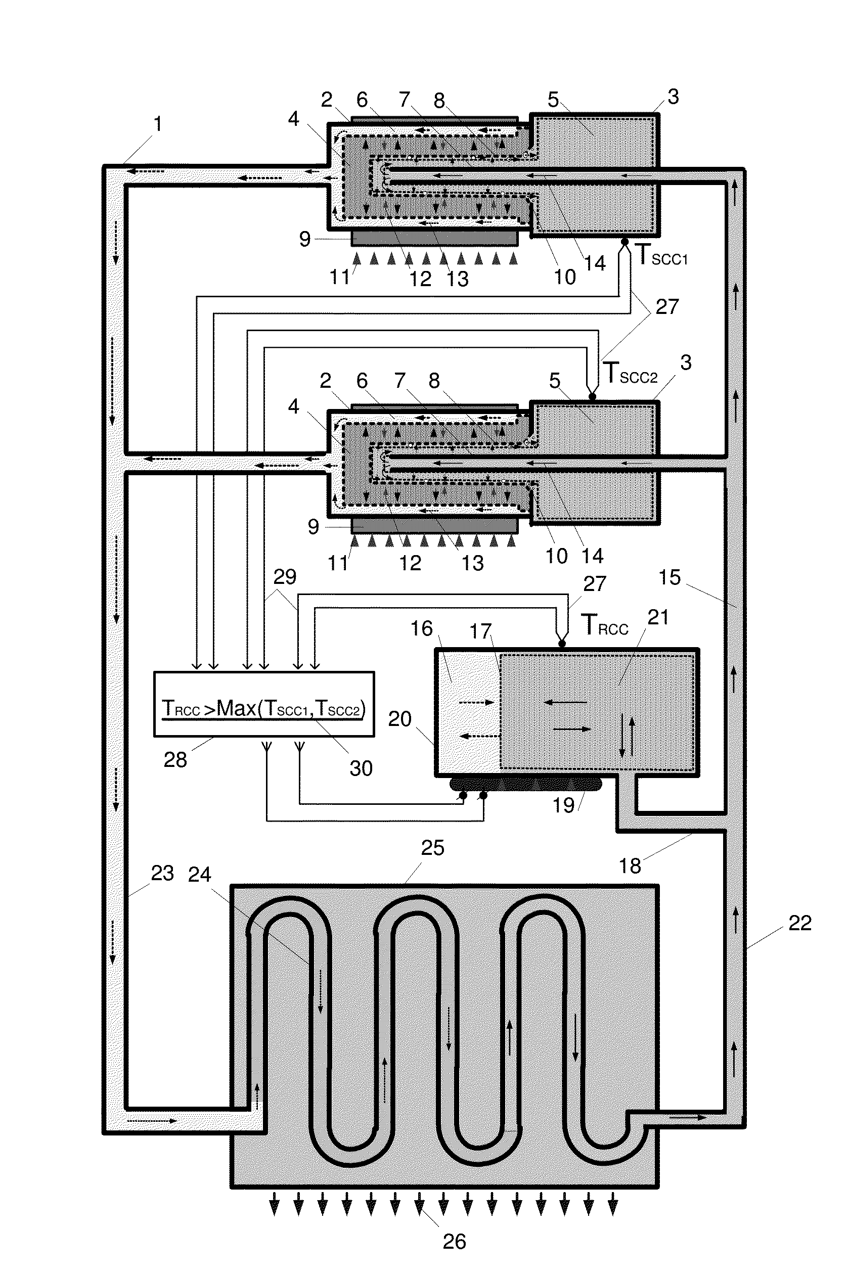 Advanced control two phase heat transfer loop