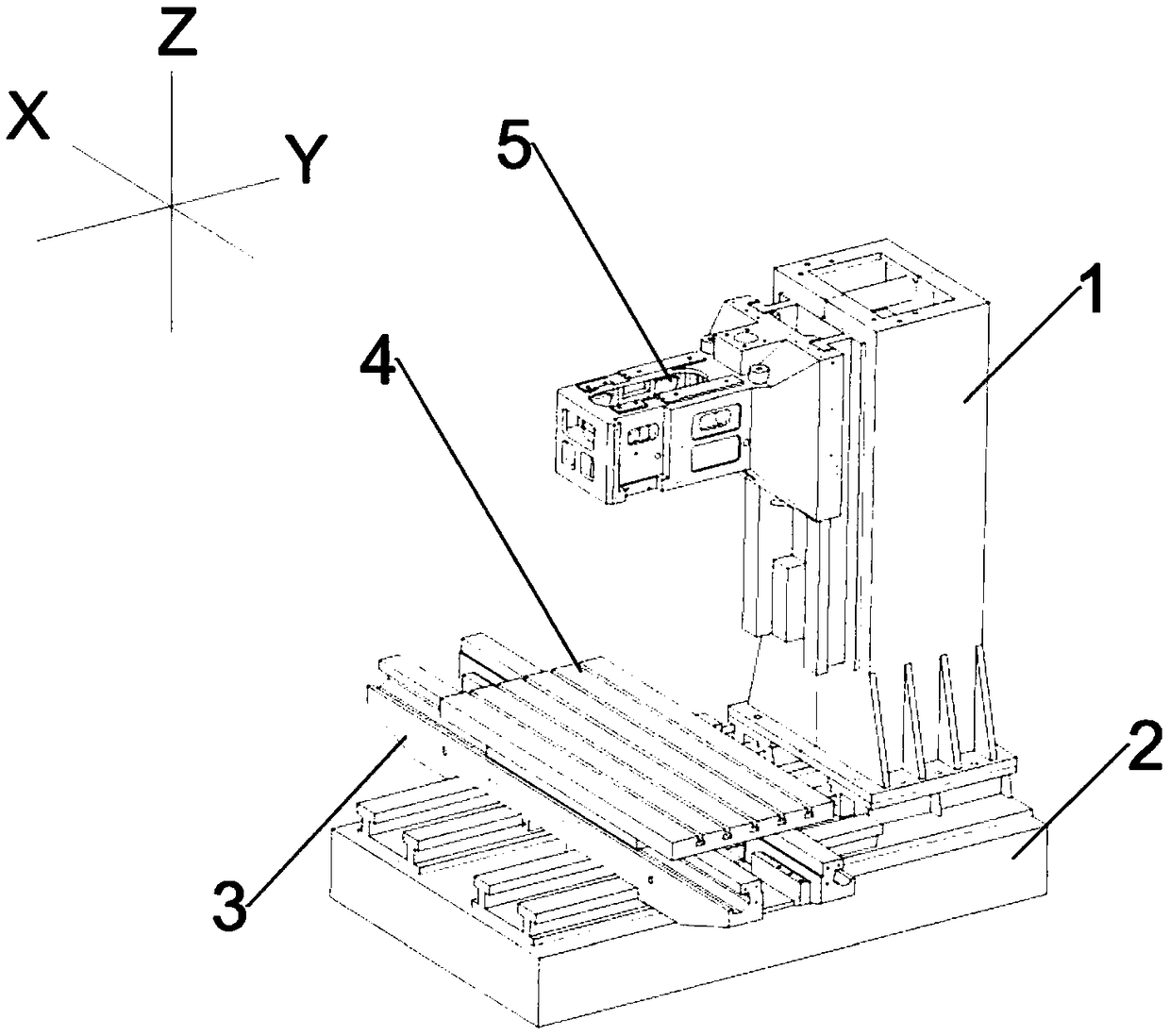 Stand column of vertical numerical control machine tool and manufacturing method of stand column