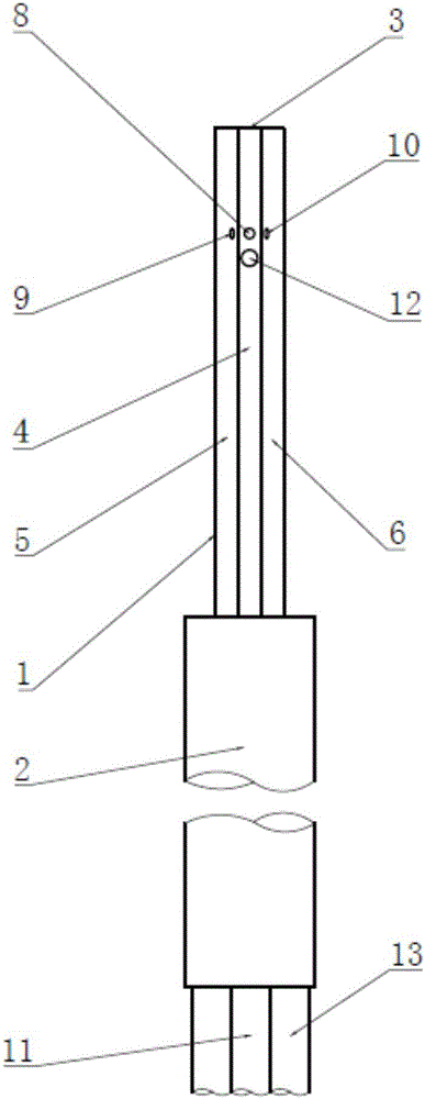 Steady temperature pressure combined probe for measuring transonic speed two-dimensional flow field