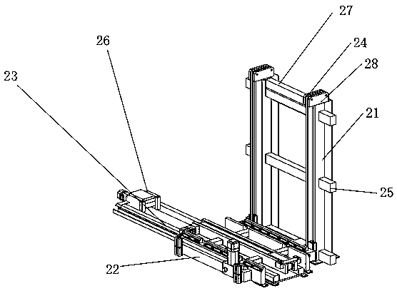 Line side automatic tooling three-dimensional switching and storing device