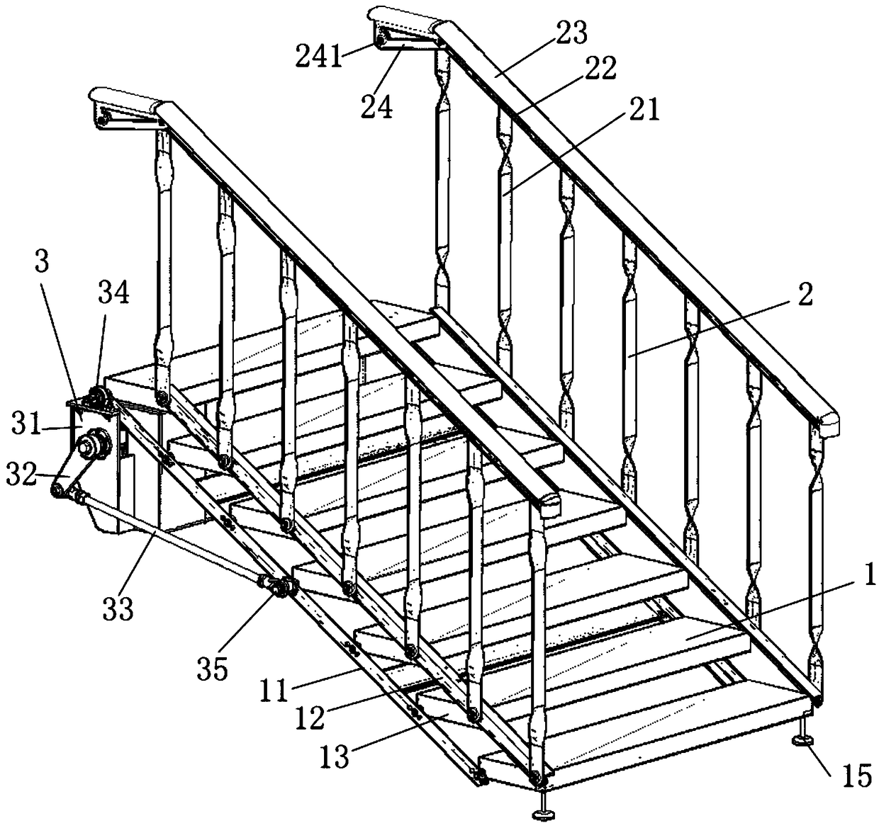 Retractable stairway