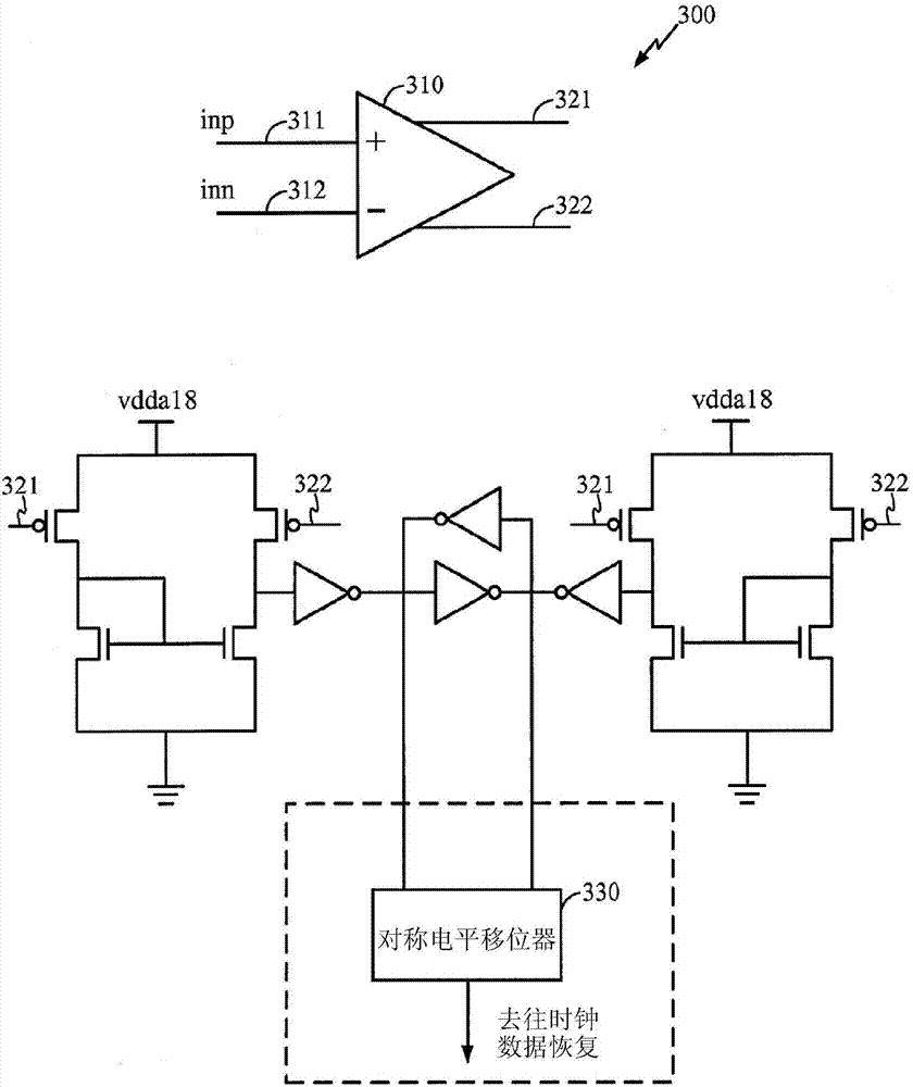 Level shifter for differential signals with balanced transition times