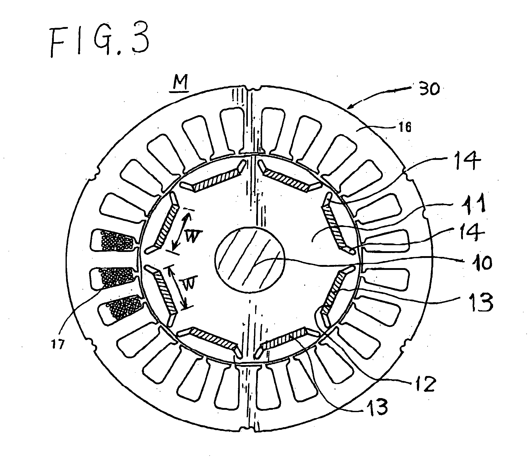Rotary electric apparatus with skew arrangement