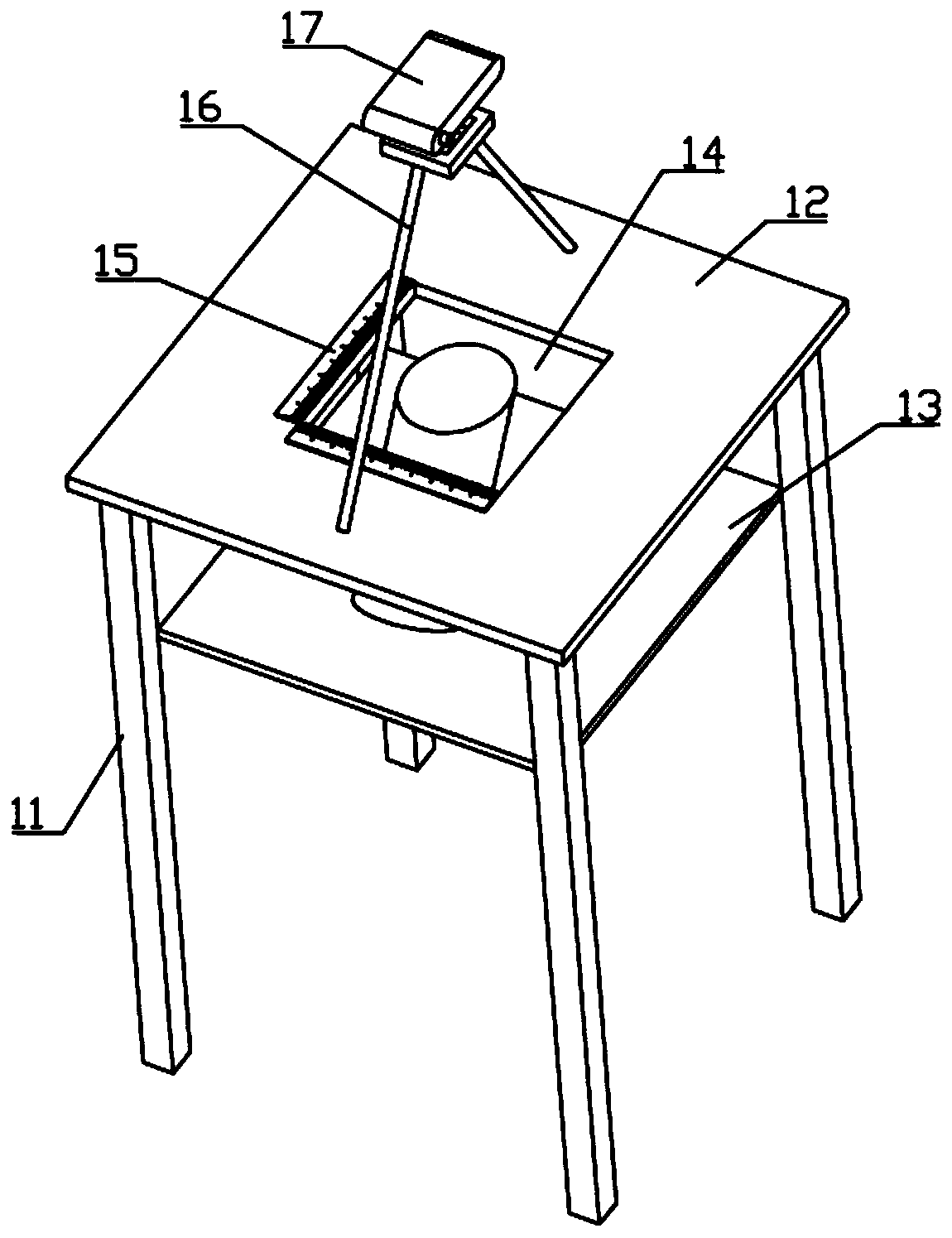 Shear test device and test method for rock fracture surface at any angle