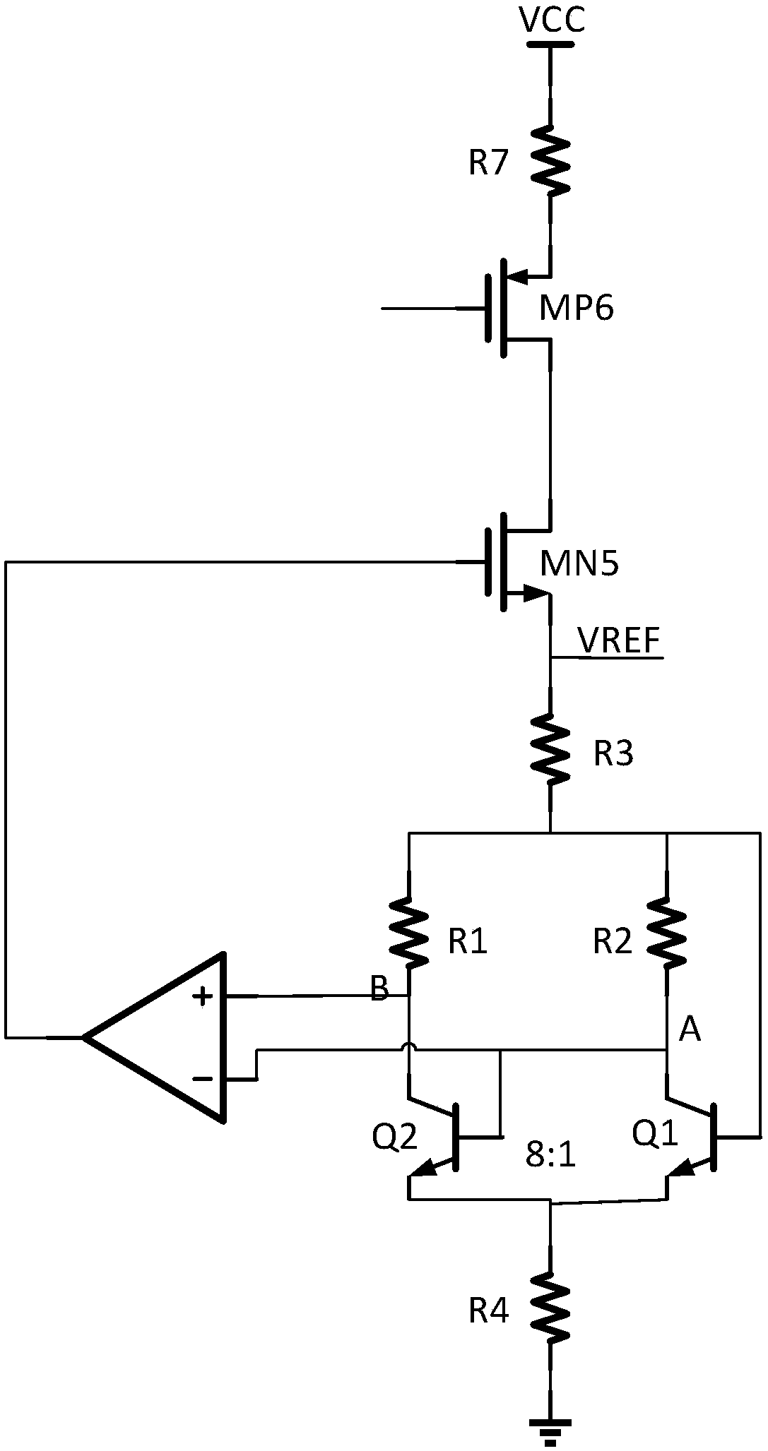 Low-temperature rinsing fast transient response high power supply rejection ratio band-gap reference voltage source