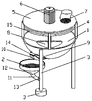 Chinese chestnut stir-frying device