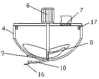 Chinese chestnut stir-frying device