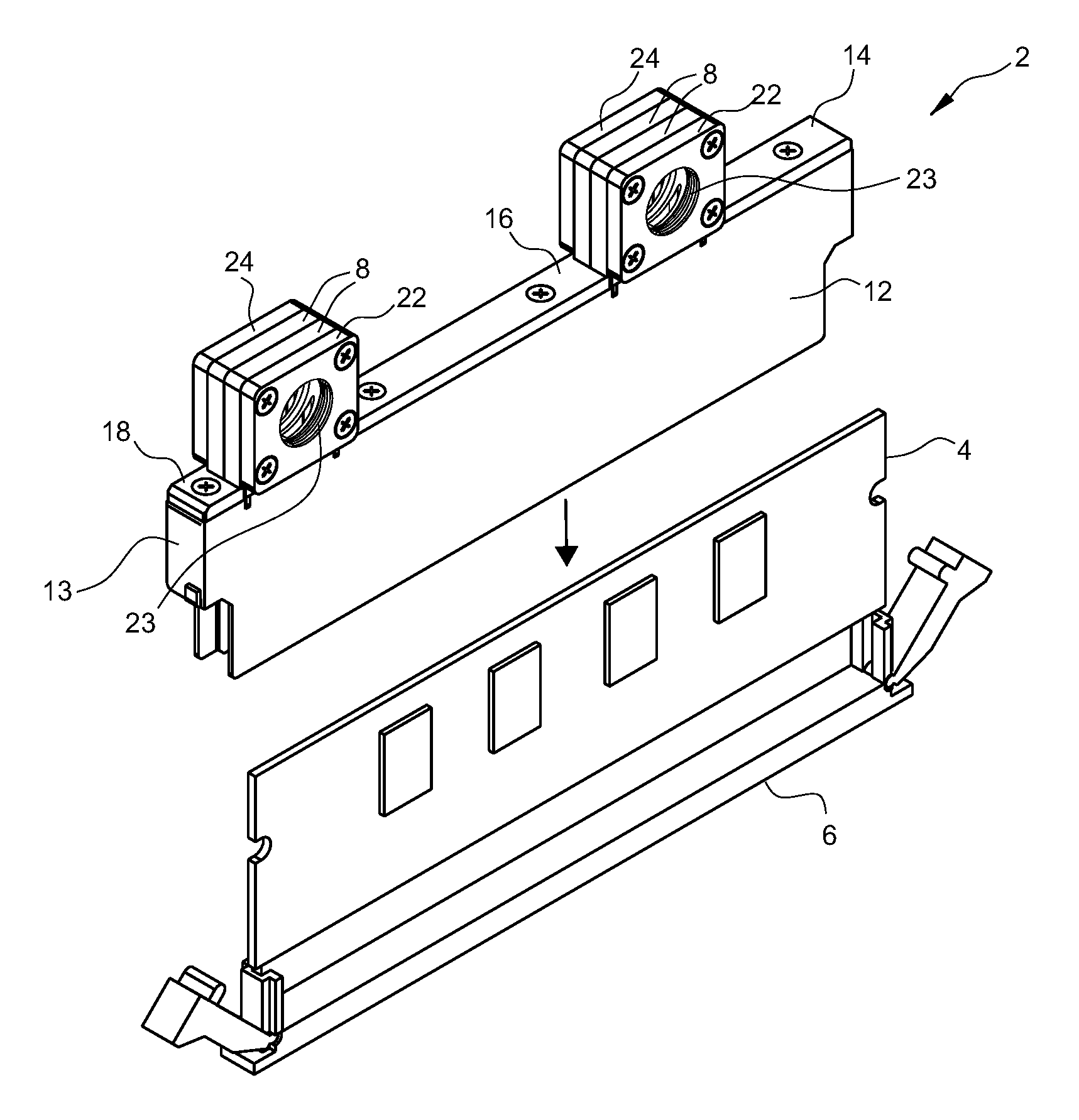 Cooler for spatially confined cooling