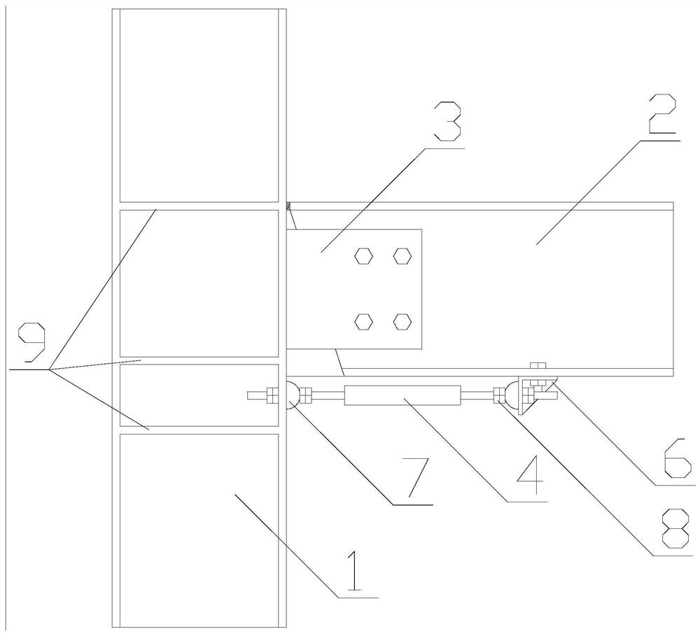 A prefabricated friction metal double energy dissipation shock-absorbing steel frame beam-column joint