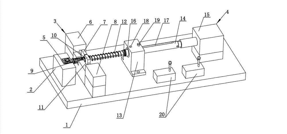 Spring press fitting device of adjusting block