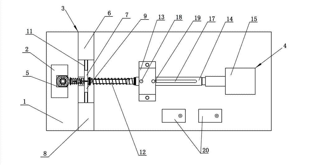 Spring press fitting device of adjusting block