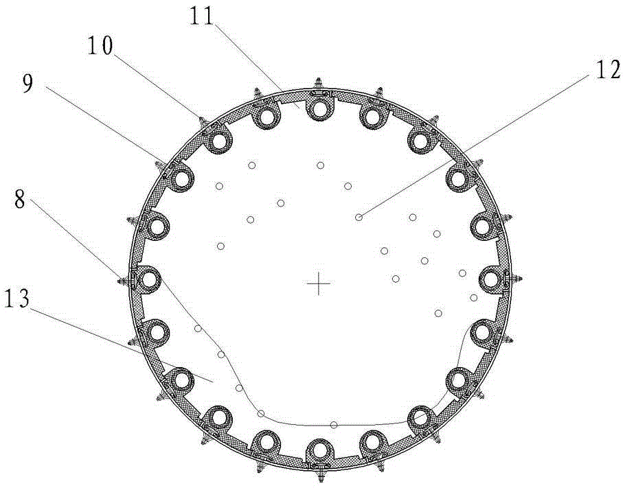 A kind of lining plate of ball mill barrel