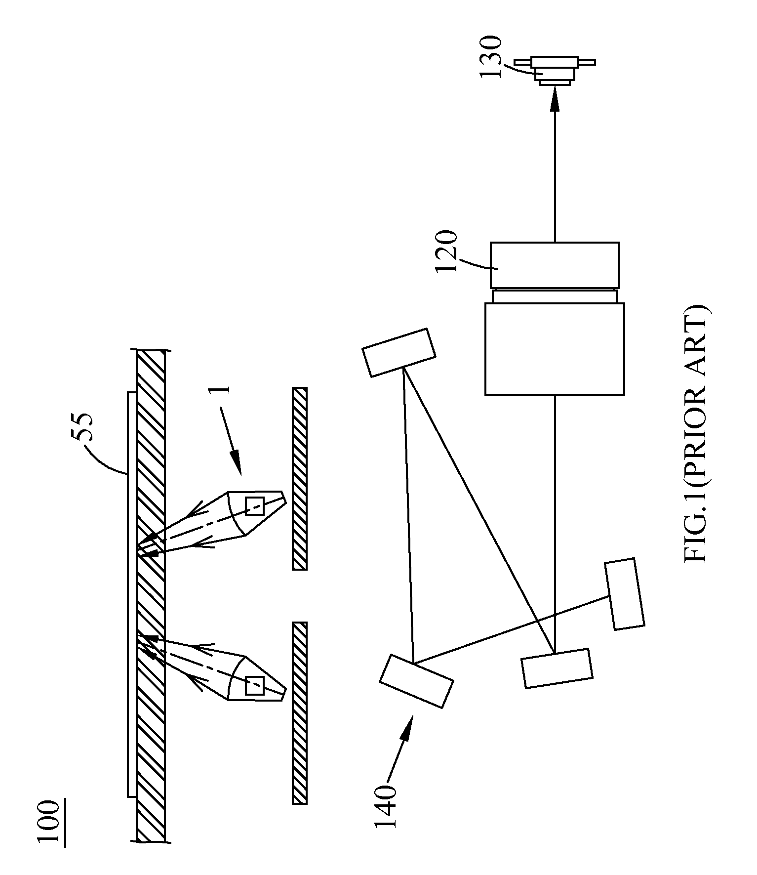 Linear light source having light guide with taped saw tooth structures