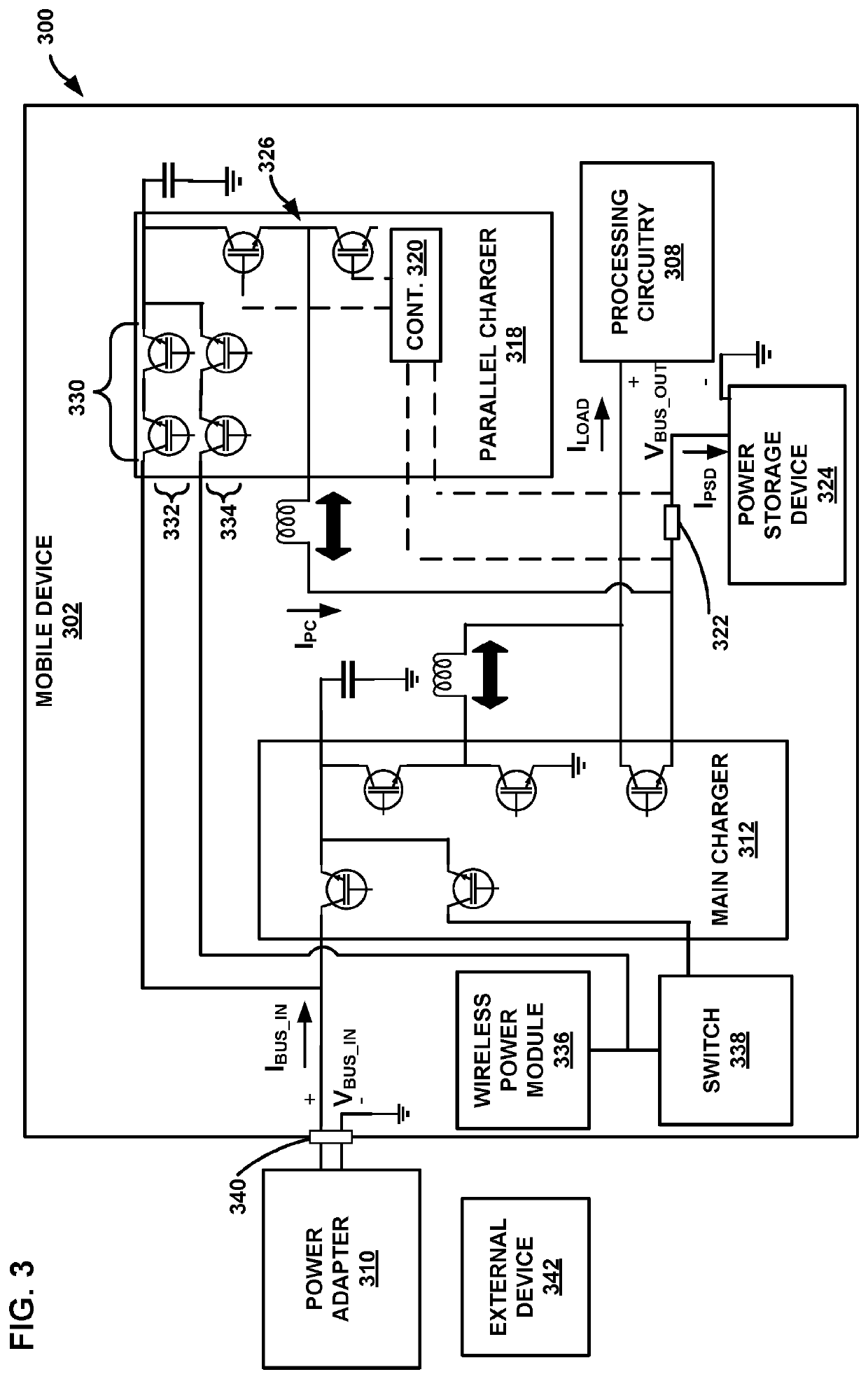 Parallel charger circuit with battery feedback control