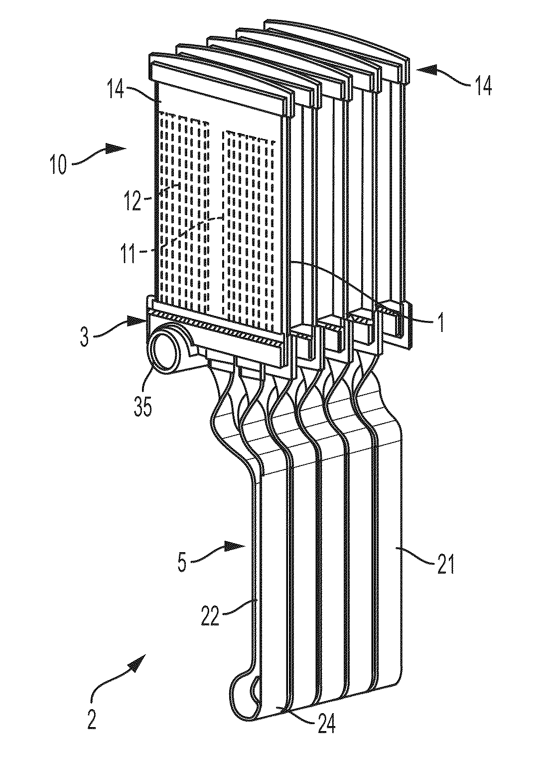 Evaporator and condenser section structure for thermosiphon