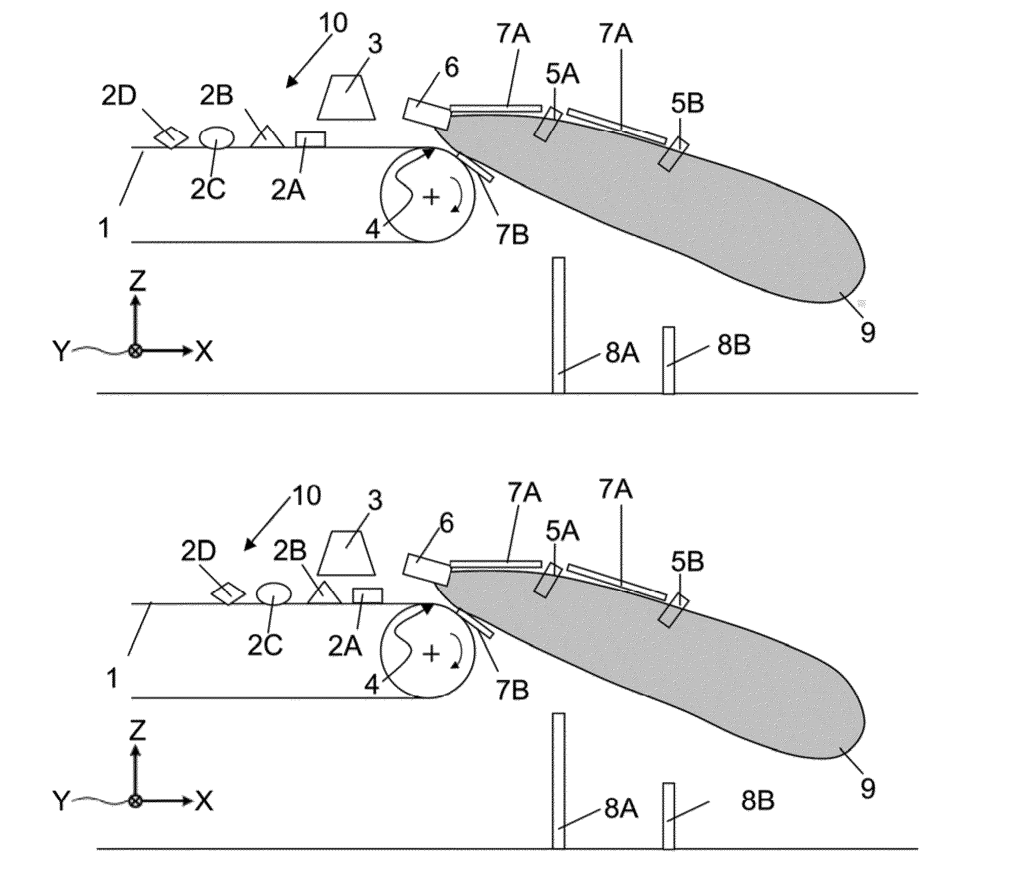Apparatus and method for separating material