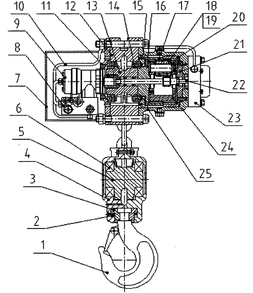 Chain hydraulic hoist for lifting