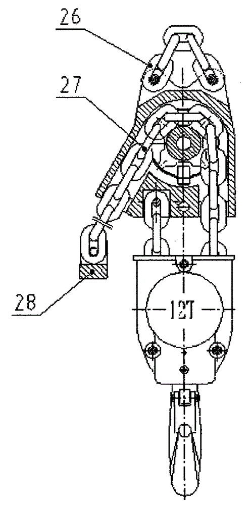 Chain hydraulic hoist for lifting