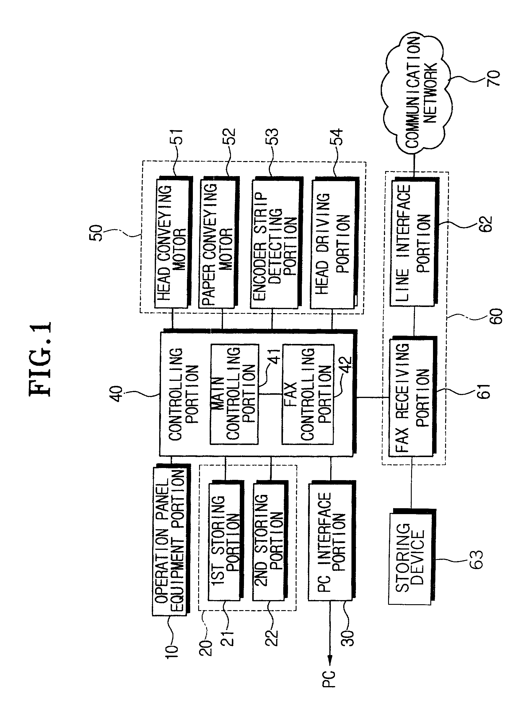 Printer with facsimile function capable of selectively printing fax data and selective printing method thereof