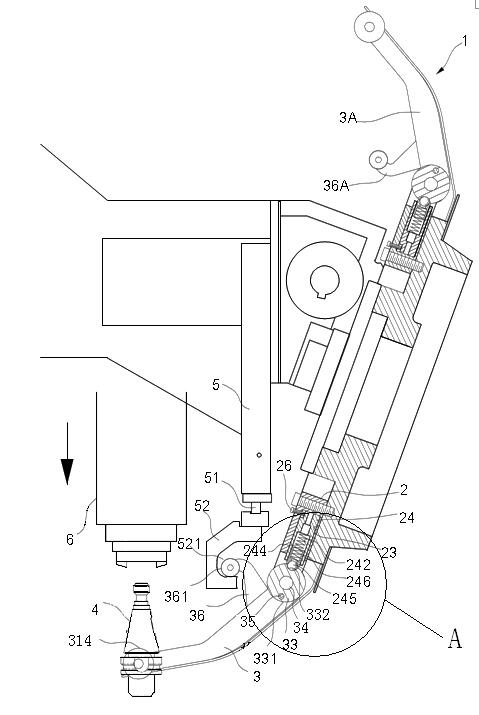 Tool magazine mechanism of central processing machine