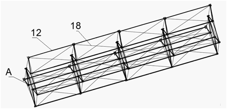 A large-scale cable-rod truss-type deployable antenna mechanism