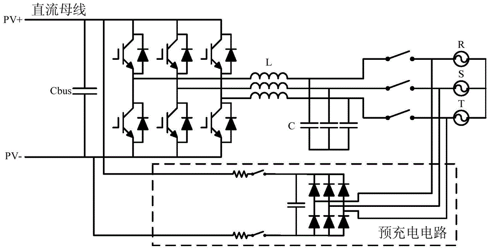 Precharging circuit and photovoltaic inverter