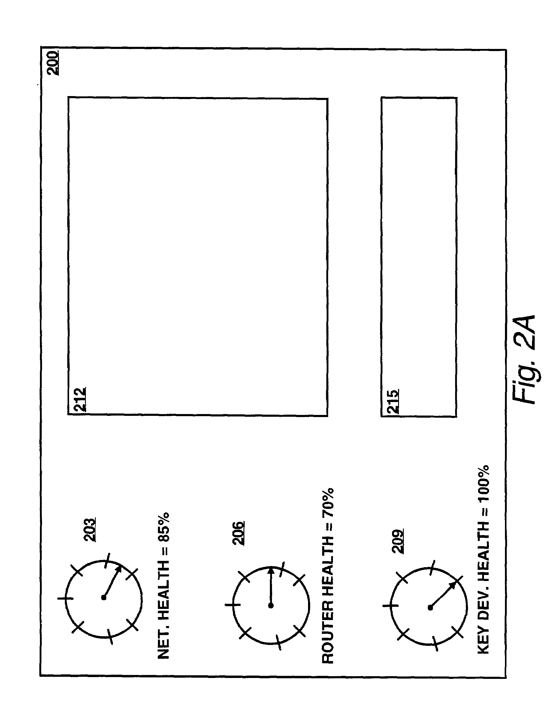 Method and apparatus for customizably calculating and displaying health of a computer network